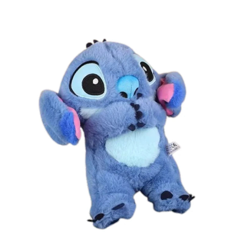 Kawaii Stitch Plush Doll For Baby, Sleeping Companion, Musical Sound Soothing With Air Bag And Light, Breathing Toys Gifts