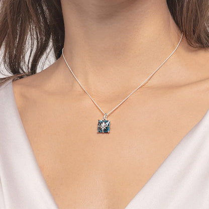 Star Blue Stone Pendant Europe Accessories Brand New Fashion Jewelry Trendy Gift for Women