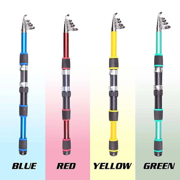 SantaKing Telescopic Fishing Rod and Reel Kit 1.8M 2.1M Telescopic Rod with 5.2:1 3BB Fishing Reel Max Drag 5kg Fishing Combo