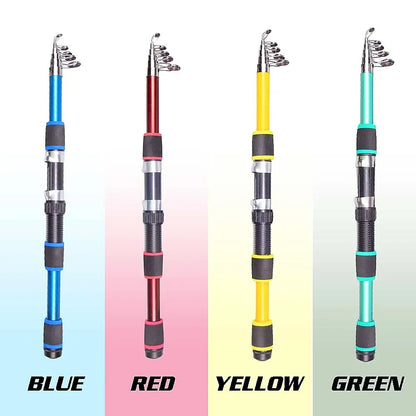 SantaKing Telescopic Fishing Rod and Reel Kit 1.8M 2.1M Telescopic Rod with 5.2:1 3BB Fishing Reel Max Drag 5kg Fishing Combo