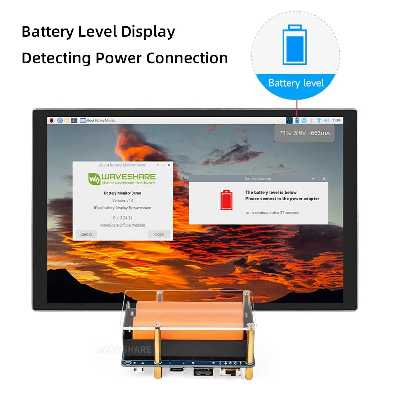Raspberry Pi 5 4 3 UPS HAT Support 21700 Li Battery 5V Uninterruptible Power Supply Pogo Pins Connector Dynamic Path Management