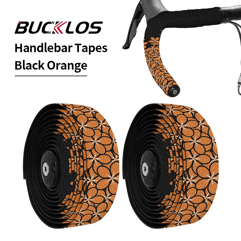 BUCKLOS Road Bike Handlebar Tape EVA+PU Non-slip Shock Absorption Handlebar Tape Flower Bar Tape Waterproof Bycicle Accessories