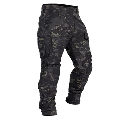 Versatile Men's Tactical Pants, Combat Trousers with Knee Pads, Camo Cargo Sport Pants for Hunting and Hiking( Not knee pads)