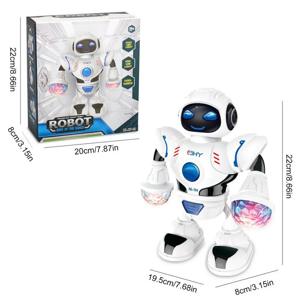 Robot Toys For Kids 360 Spinning Music Dancing Robots With Colorful Lights Toddlers Smart Interactive Electronic Toy Baby
