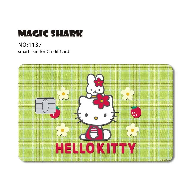 2025 New Arrival Cute Hello Kitty Frog Matte Front Side PVC Sticker Skin Film Cover for Debit Credit Card