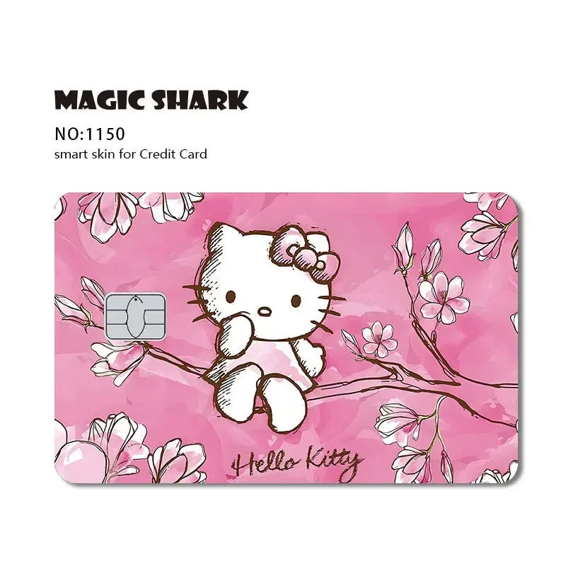 2025 New Arrival Cute Hello Kitty Frog Matte Front Side PVC Sticker Skin Film Cover for Debit Credit Card