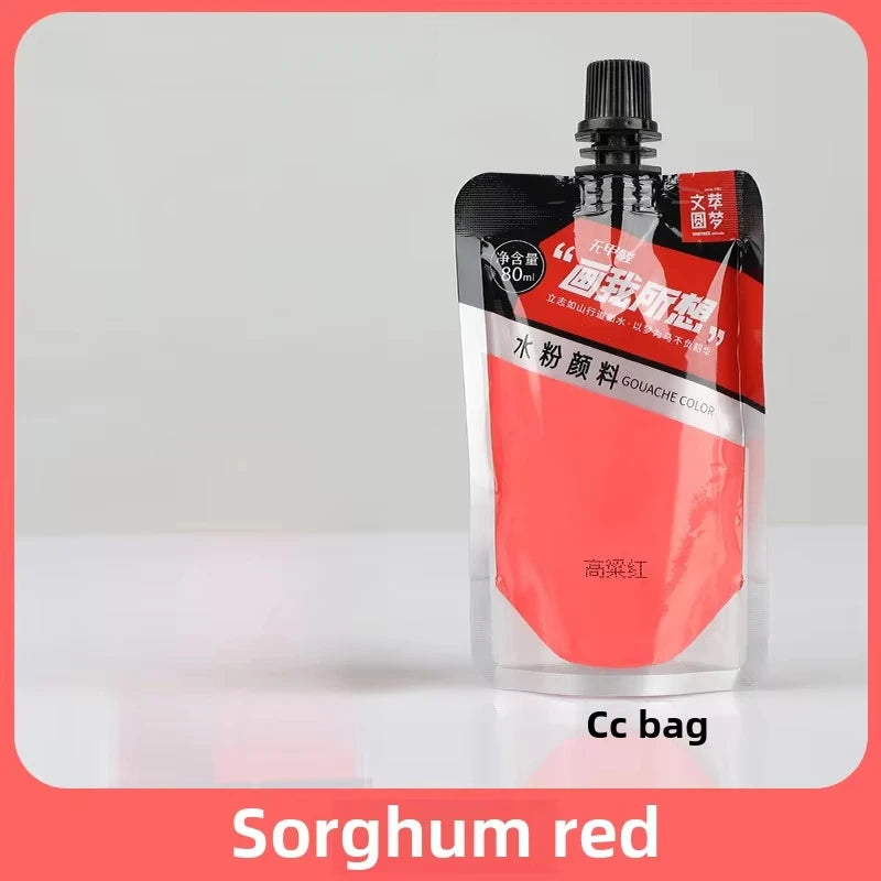 Gouache Pigment Pack Gouache Refill Jelly Pigment Art Students Special Beginners Children's Non-Toxic Super Gouache 80ml
