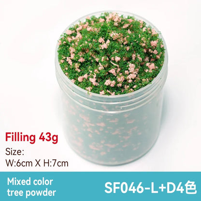 50ml 1-3mm Simulation bush grass sponge tree powder coarse grain flowers leaves diy military train model sand table scene layout