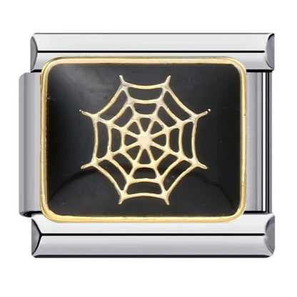 New Fashion Halloween Dark Style Skull Italian Charm Links Fit 9mm Stainless Steel Module Bracelet DIY Making Jewellry