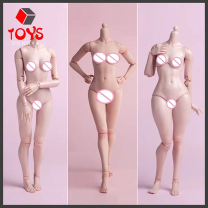 AT201 AT202 AT203 1/6 Girls Joint Flexible Body Normal Fat Leg 12 Inch Female Soldier White Suntan Skin Action Figure Body