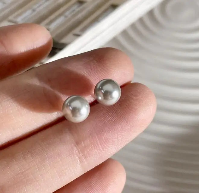 Grey Pearl Necklace for Women's Luxury Collar Chain Simple Neckchain Fashion Jewelry