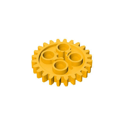 Gobricks 10PCS Gear 24 Tooth 2nd Version - 1 Axle Holecompatible with 3648 24505 pieces of Children's MOC Brick Education Toys