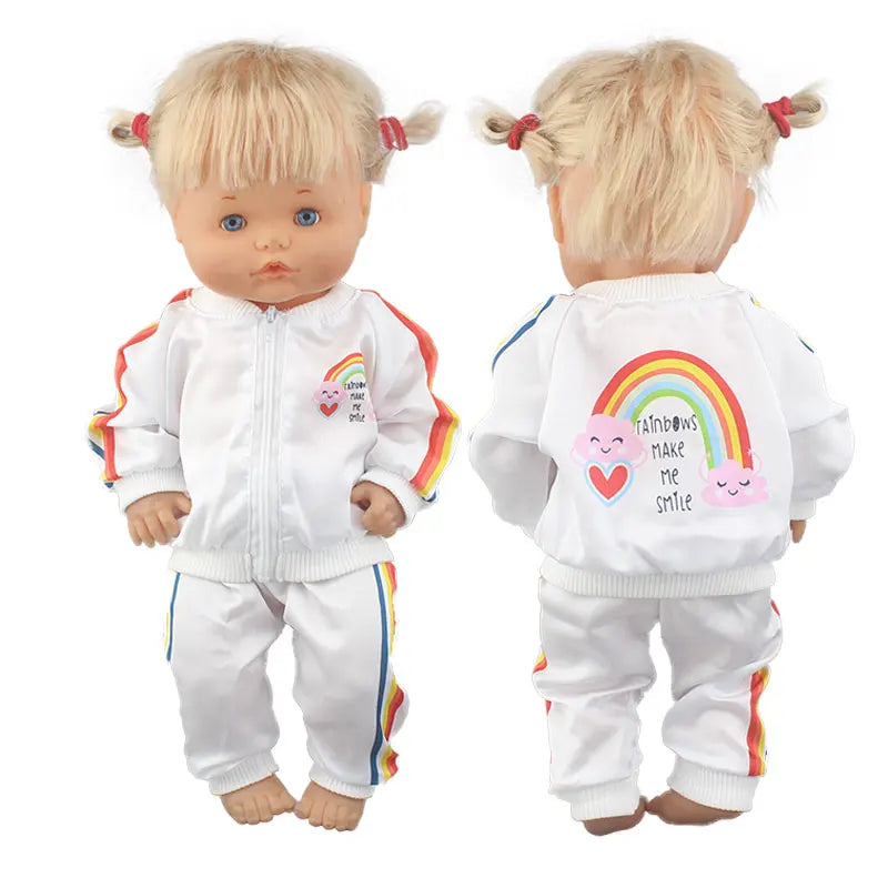 Lovely Suit For 42cm Famosa Nenuco Doll 17 Inches Baby Girl Doll Clothes And Accessories