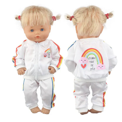 Lovely Suit For 42cm Famosa Nenuco Doll 17 Inches Baby Girl Doll Clothes And Accessories