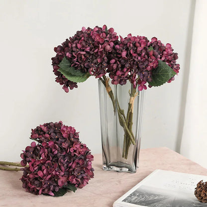 3Pcs/lot Hydrangea Autumn Fall Party fake Flowers Wedding Decoration Mariage flores artificiales Vase decor