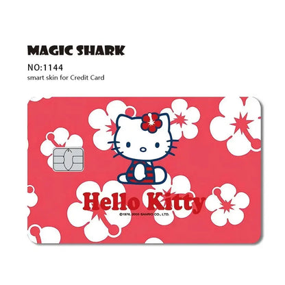 2025 New Arrival Cute Hello Kitty Frog Matte Front Side PVC Sticker Skin Film Cover for Debit Credit Card