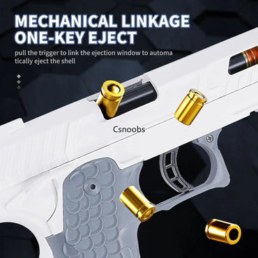 2011 Shell Throwing Toy gun Continuous Firing Blowback Soft Bullet Pistol model Empty Hanging Airsoft Birthday Gifts for Boys