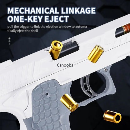 2011 Shell Throwing Toy gun Continuous Firing Blowback Soft Bullet Pistol model Empty Hanging Airsoft Birthday Gifts for Boys