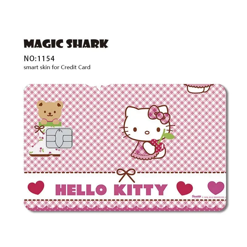 2025 New Arrival Cute Hello Kitty Frog Matte Front Side PVC Sticker Skin Film Cover for Debit Credit Card