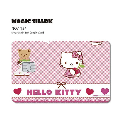 2025 New Arrival Cute Hello Kitty Frog Matte Front Side PVC Sticker Skin Film Cover for Debit Credit Card