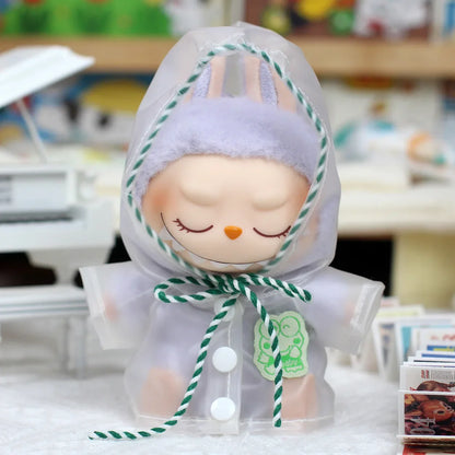 17cm Labubu Raincoat Doll Clothes Heartbeat Macaron Outfits Labubu Doll Clothing Accessories Game Toys