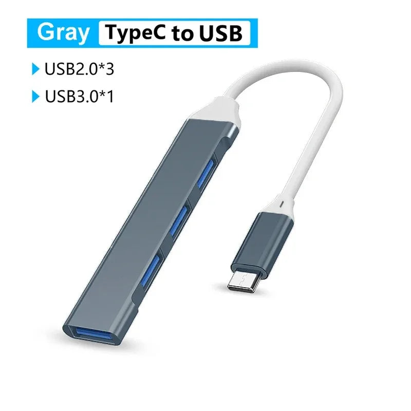 USB HUB USB C Type C HUB USB 3.0 2.0 Adapter Multi Splitter High Speed 5Gbps For PC Macbook Docking Station Computer Accessories