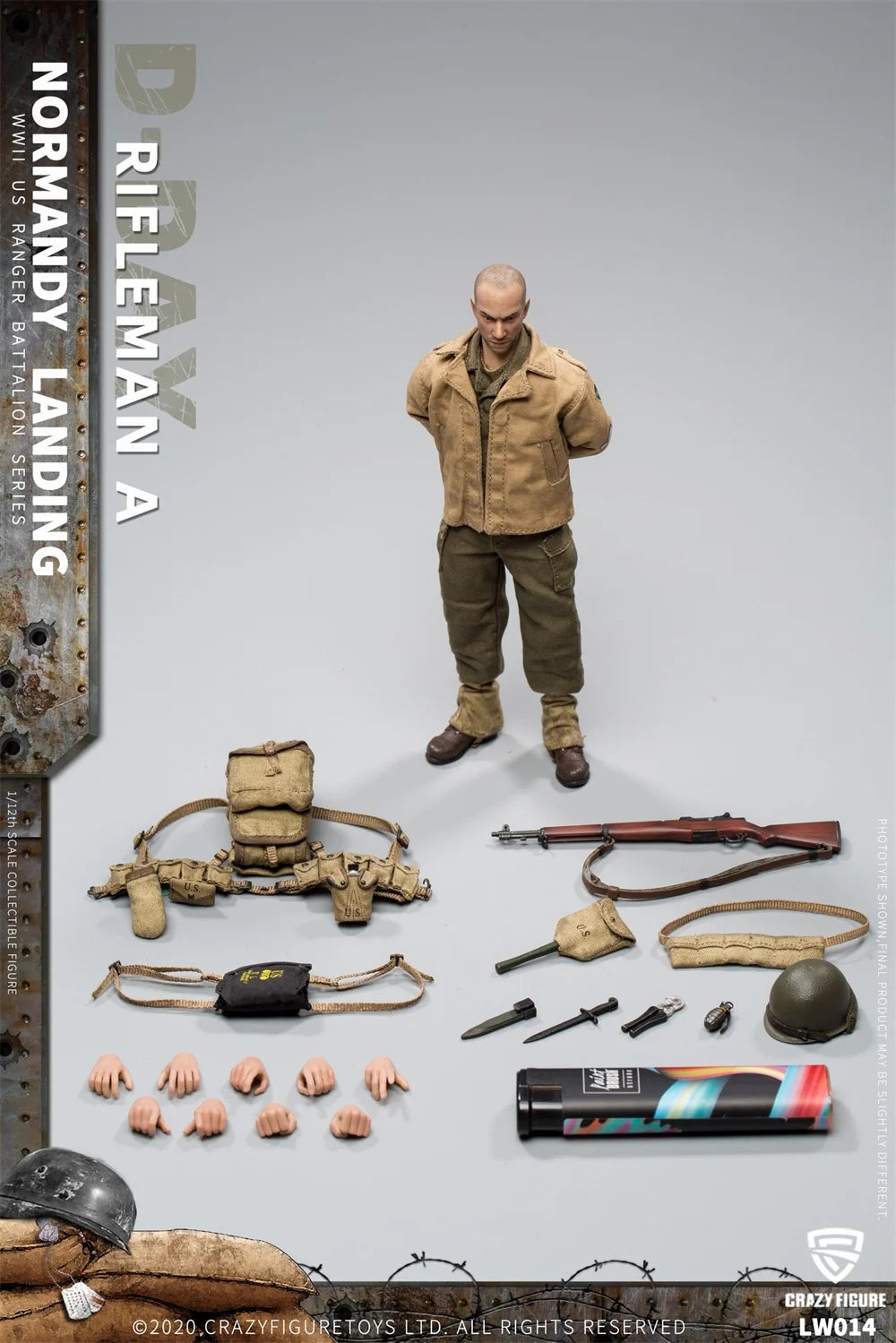 CFTOYS LW011-LW018 1/12 Men Soldier Normandy Landing US Rangers Rifleman Technical Sergeant Rangers Captain Sniper 6" Model Toys
