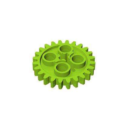 Gobricks 10PCS Gear 24 Tooth 2nd Version - 1 Axle Holecompatible with 3648 24505 pieces of Children's MOC Brick Education Toys