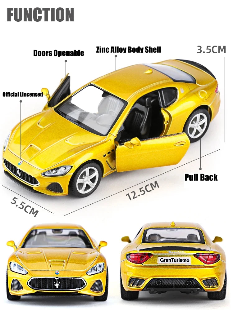 1/36 Maserati GranTurismo MC Super Sport Toy Car Model For Children RMZ CiTY Diecast Miniature Pull Back Collection Gift Kid Boy