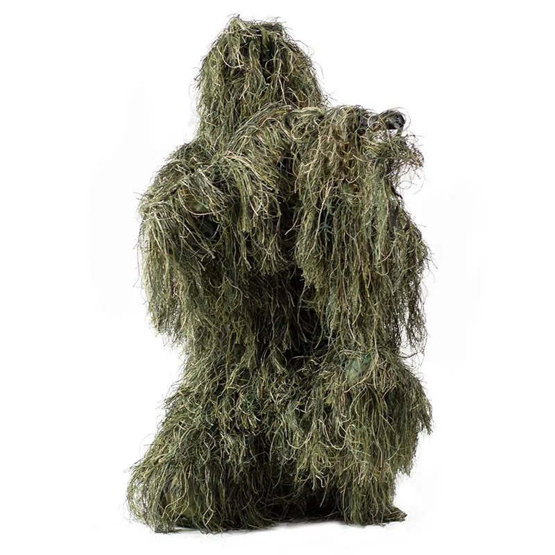 Camouflage Clothing 3D Withered Grass Ghillie Suit 5 PCS Sniper Hunting Suit Hunting Clothes Birding Suit