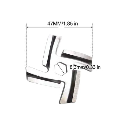 Meat Grinder Pinion Mixer Spare Parts Meat Grinder Knife Stainless Steel Grille for Food Grinder Accessories Kitchen Tool