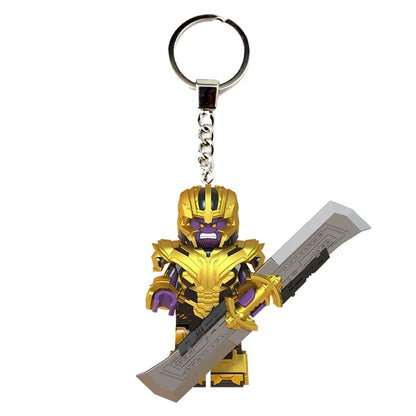 Marvel Creative Personalized Cartoon Keychain Iron Man Hulk Hawkeye Venom Thanos New Car Keychain Backpack Pendant Festival Gift