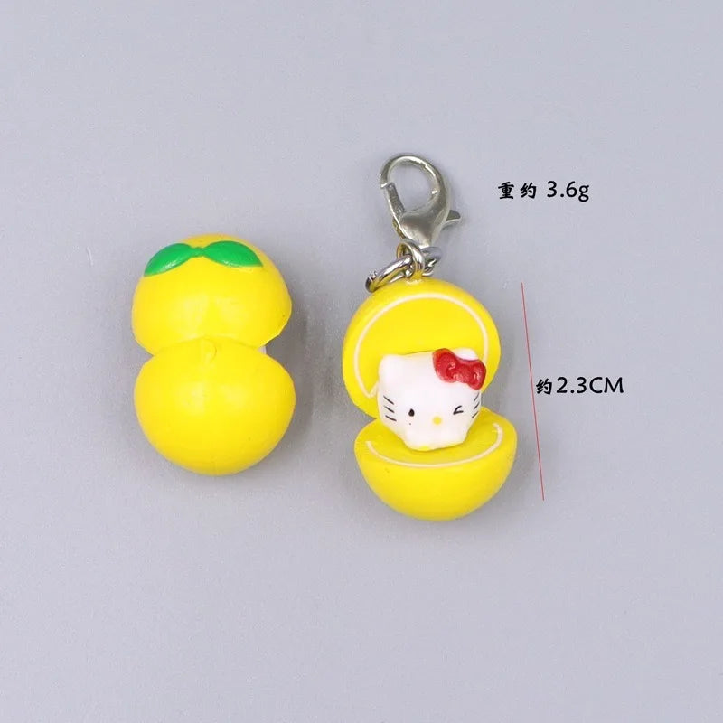 Kawaii Hello Kitty Toy Cute Anime Cat Keychain Backpack Phone Case Decoration Cartoon Festival Gift Women Accessories Wholesale