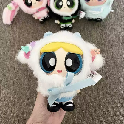 The Powerpuff Girls Cloak Doll Series Blind Box Toy Pendant Doll Anime Cartoon Peripheral Desktop Decor Children Birthday Gifts