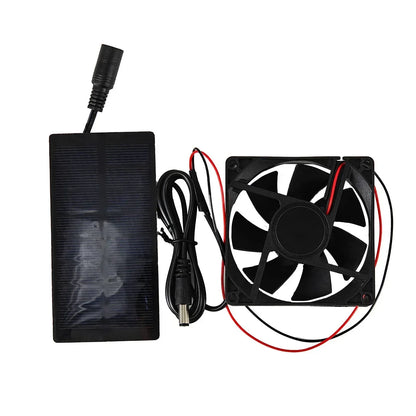 EESBAO Mini Solar Exhaust Fan Chicken Coop / Kennel and Utility Room Automatic Temperature Control Low Noise Green Energy Saving