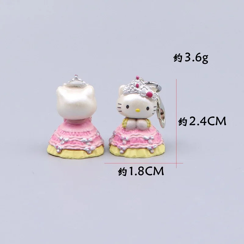 Kawaii Hello Kitty Toy Cute Anime Cat Keychain Backpack Phone Case Decoration Cartoon Festival Gift Women Accessories Wholesale