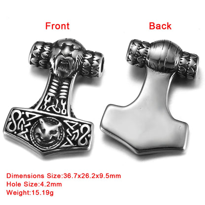 316L Choice Stainless Steel Viking Skull Animal Vintage Pendant for Men Necklace Bracelet DIY Accessories Finding Jewelry Making