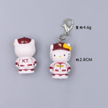 Kawaii Hello Kitty Toy Cute Anime Cat Keychain Backpack Phone Case Decoration Cartoon Festival Gift Women Accessories Wholesale