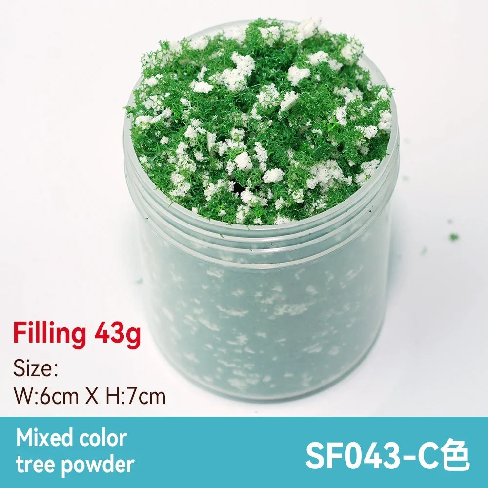 50ml 1-3mm Simulation bush grass sponge tree powder coarse grain flowers leaves diy military train model sand table scene layout