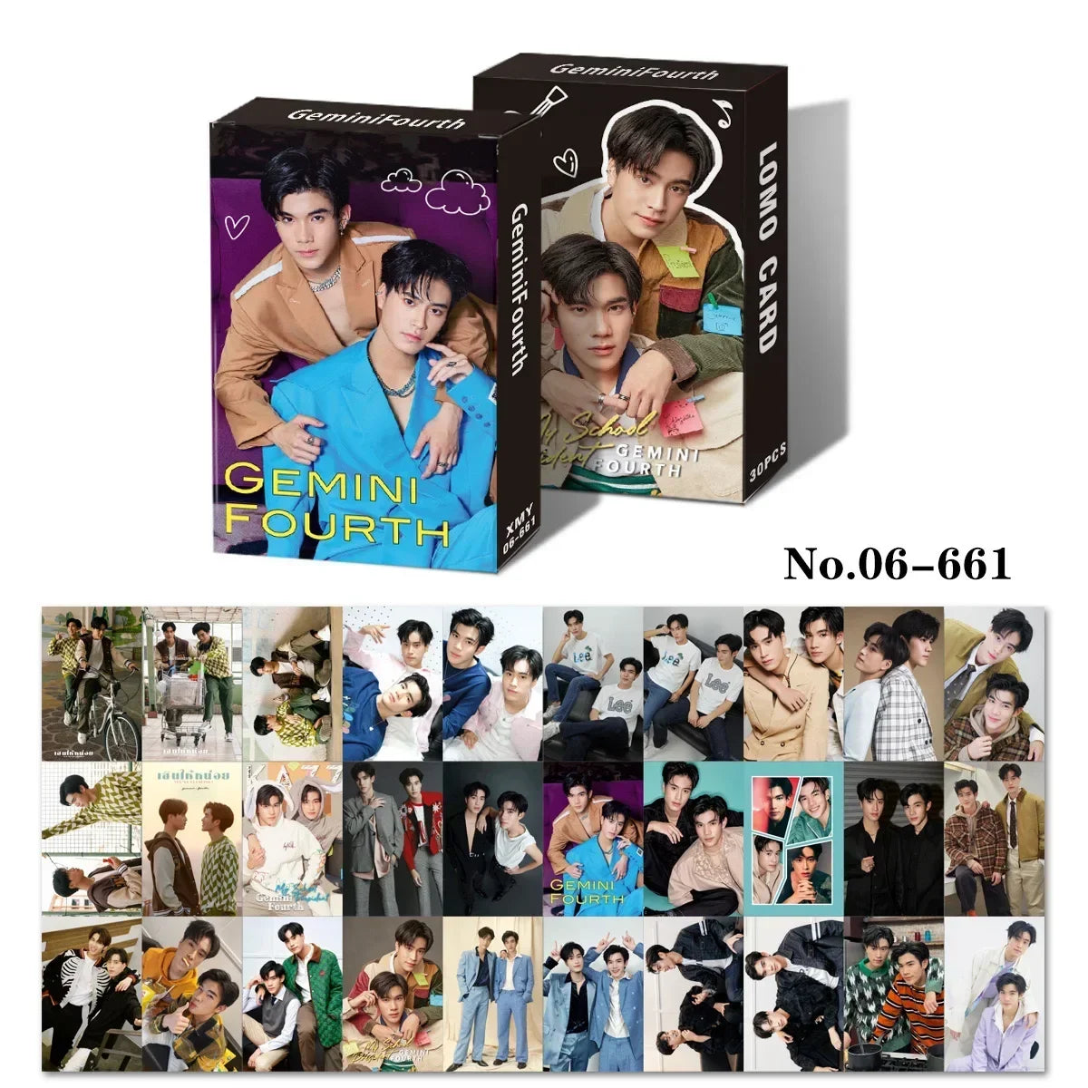 30PC/SET Bossnoeul Bbbuild Pondphuwin Firstkhaotung Geminifourth Perthsaint Winnysatang Netjames Zeenunew Ohmfluke Box Lomo Card