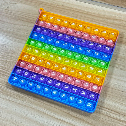 Multicolor 1-200 Counting Numbers Learning Fidget Toys, Parent Child Interactive Educational Math Games, Quick Push Game