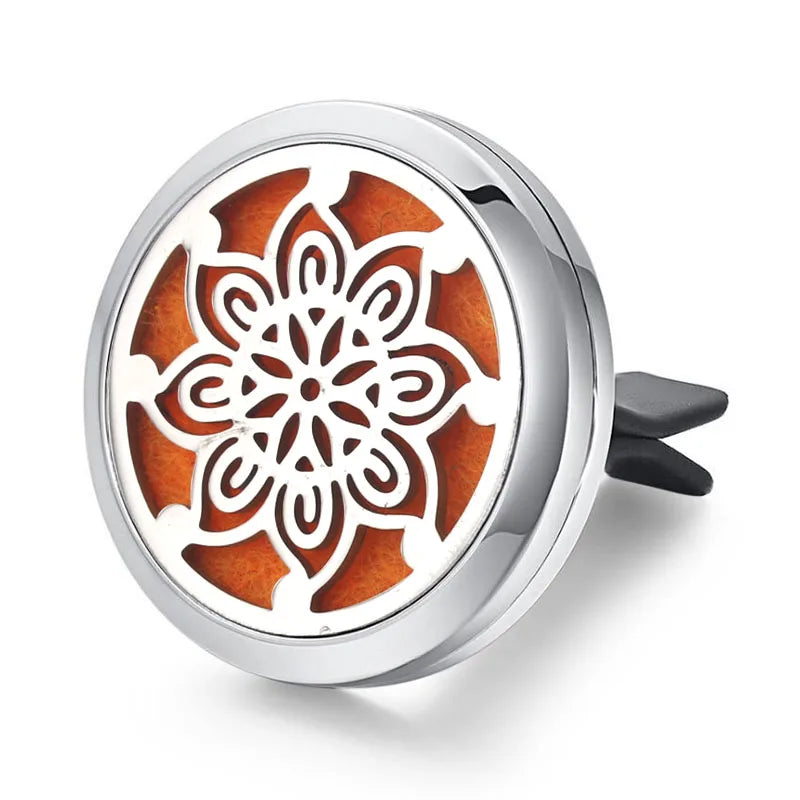 Aromatherapy Jewelry Locket Pendant Car Air Freshener Vent Clip Aroma Perfume Oils Locket Essential Oil Diffuser Car Clip