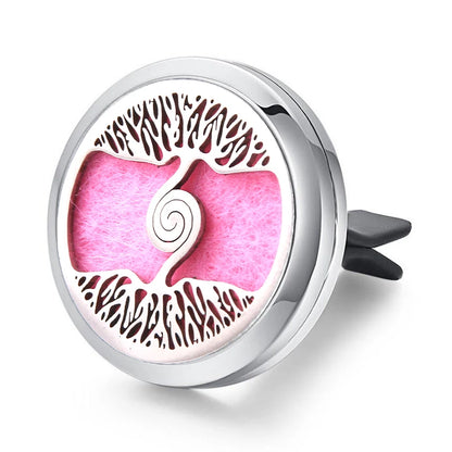 Aromatherapy Jewelry Locket Pendant Car Air Freshener Vent Clip Aroma Perfume Oils Locket Essential Oil Diffuser Car Clip