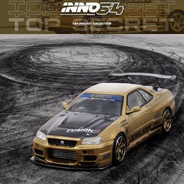 INNO 1:64 R34 Adults Hobby TOP SECRET Diecast Model Car