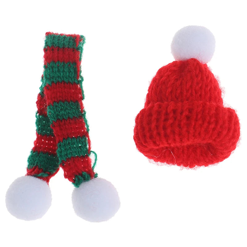 5PCS/lot Mini Handmade Small Knitting Hat For DIY Dolls Decoration Phone Case Decoration 3.5CM