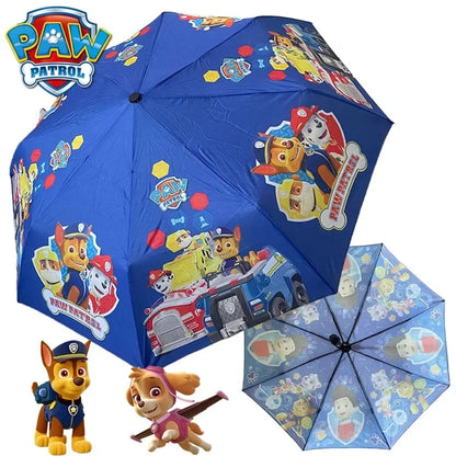 PAW Patrol Umbrellas for Children Cartoon Manual Umbrella Rain Gear Accessories Kawaii Chase Folding Umbrellas Boys Girls Gifts