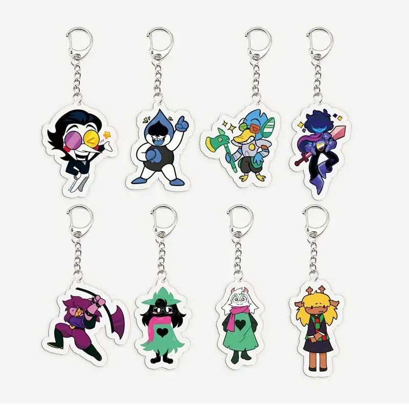 Popular Game Deltarune Spamton Susie Ralsei Meme Keychains for Accessories Bag Noelle Spamton KeyringsFans Gifts Gamer Friends