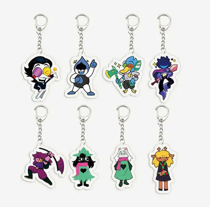 Popular Game Deltarune Spamton Susie Ralsei Meme Keychains for Accessories Bag Noelle Spamton KeyringsFans Gifts Gamer Friends