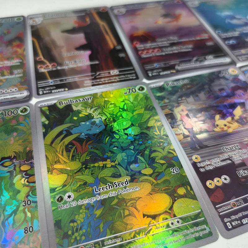 10pcs/set Diy PKM 151 Series EX Blastoise Charizard Venusaur Squirtle Rainbow Card Pocket Monsters PTCG Game Collection Cards