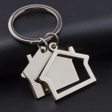 Split Key Ring Present House Metal Gift Keyring Modern Home Chain Key Keychain Christmas Keyfob Other Key Purse брелок на сумку